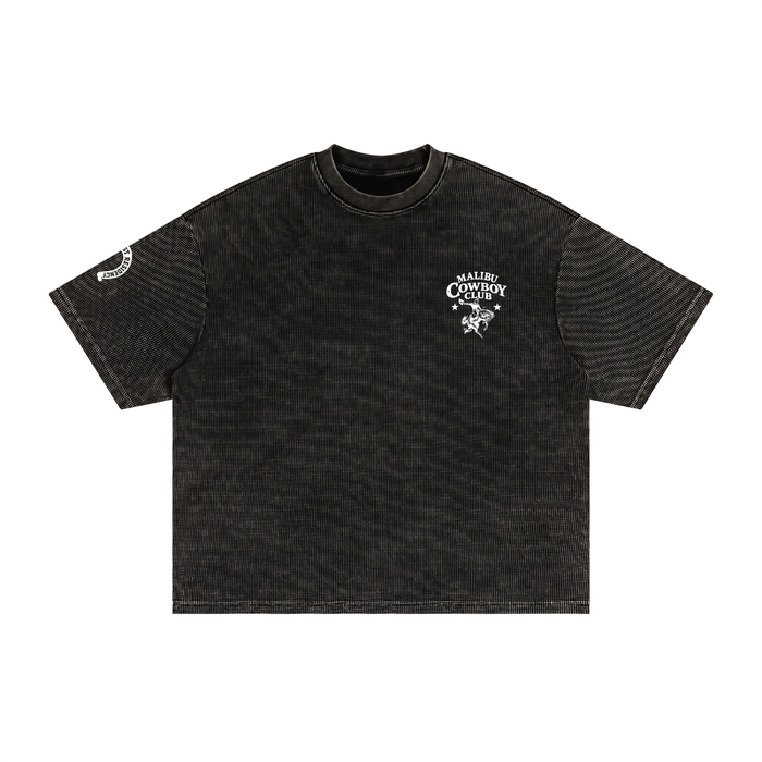 MALIBU COWBOY CLUB Waffle Boxy T-Shirt
