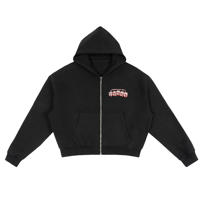 WCR HOUSE Zip-Up Boxy Hoodie