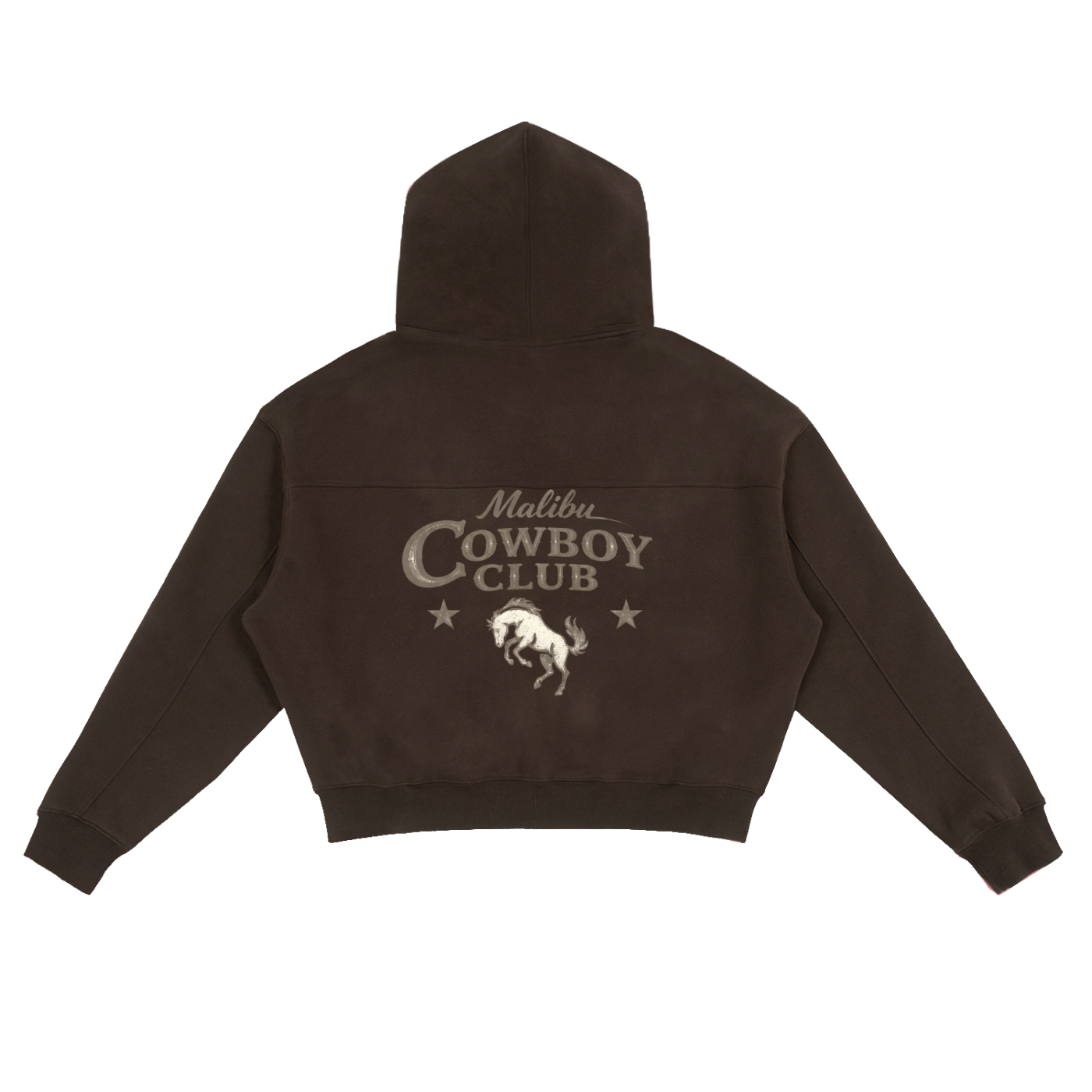 "MALIBU COWBOY CLUB" Zip-Up Hoodie