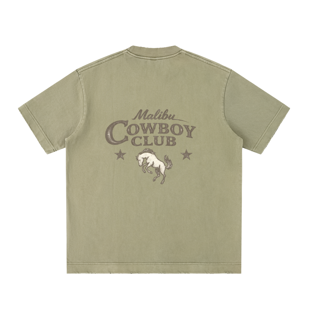 "Malibu Cowboy Club" Vintage Washed T-Shirt