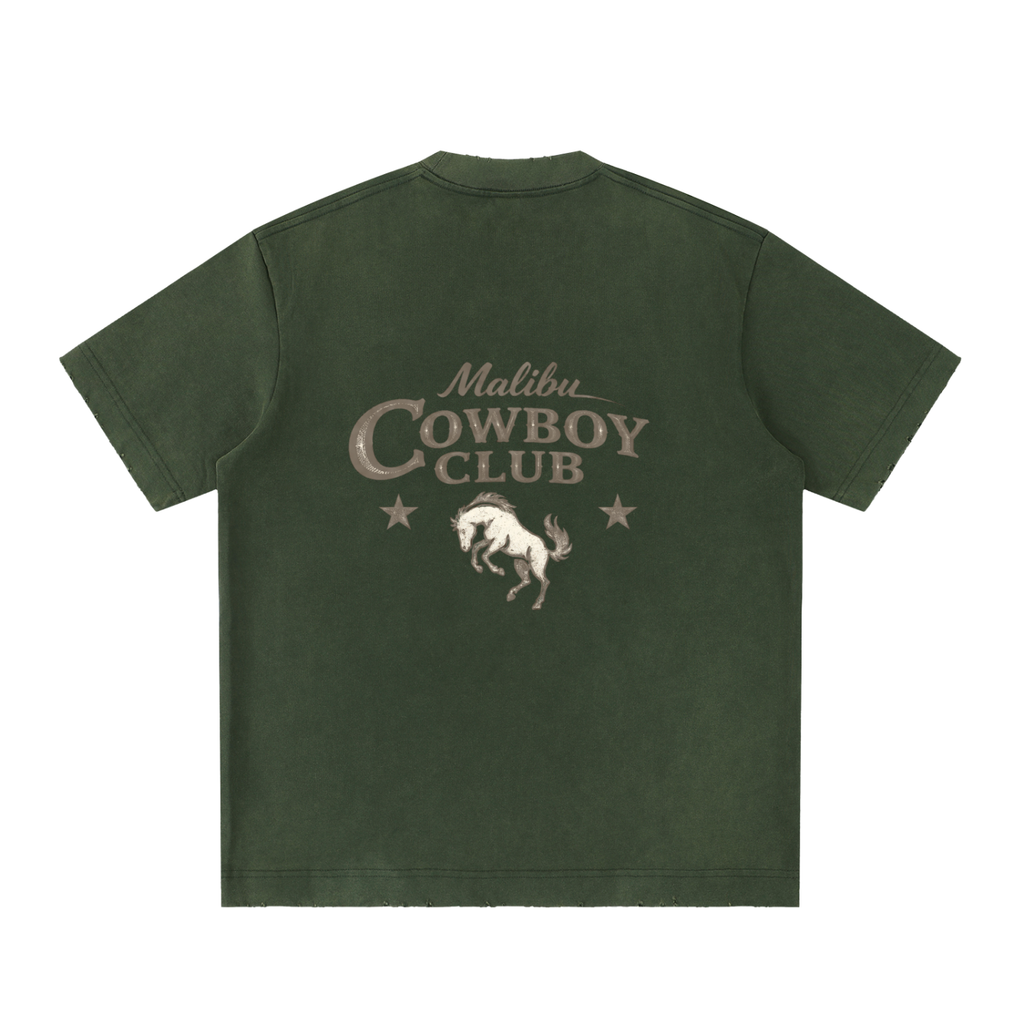 "Malibu Cowboy Club" Vintage Washed T-Shirt