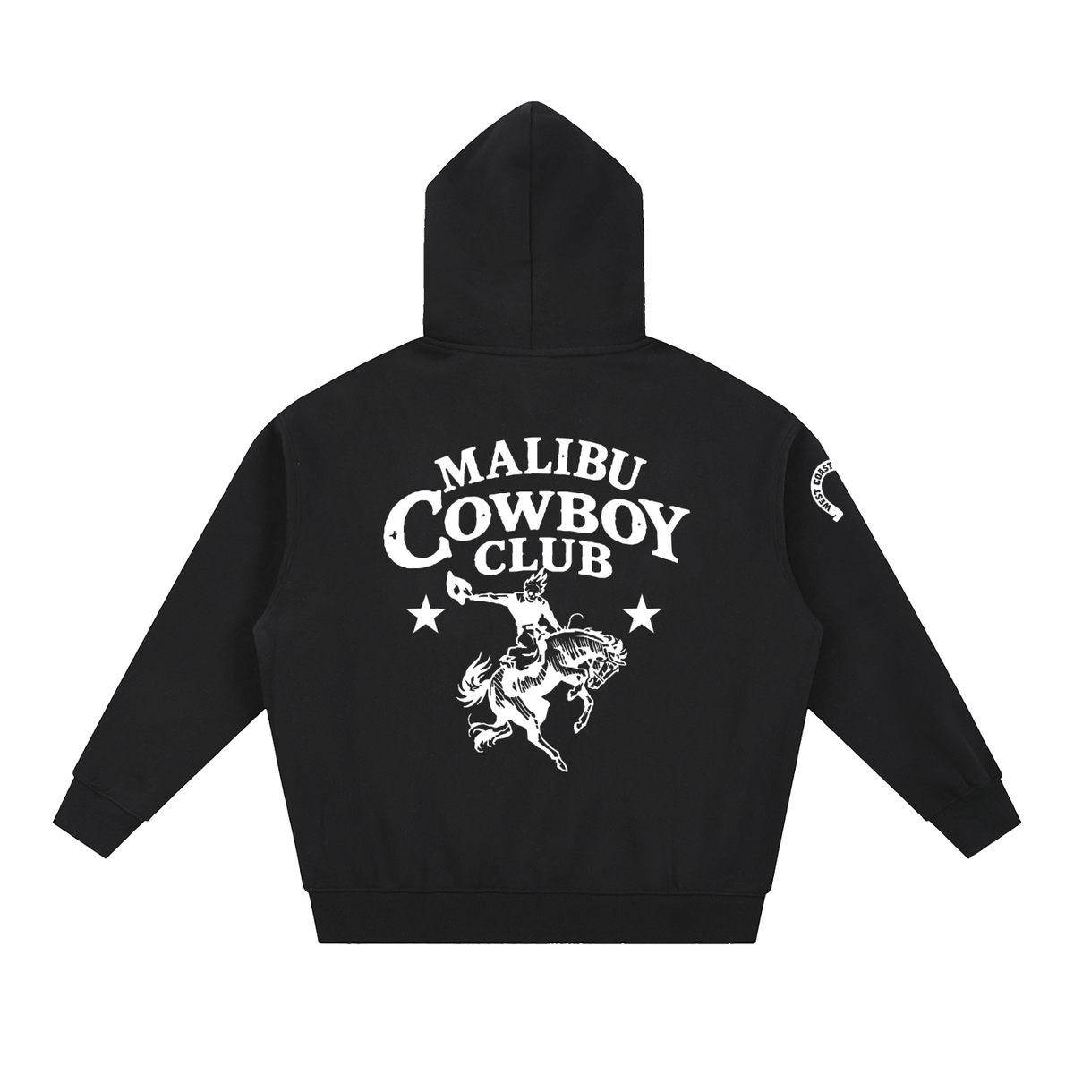 MALIBU COWBOY CLUB Oversized Boxy Zip-Up Hoodie