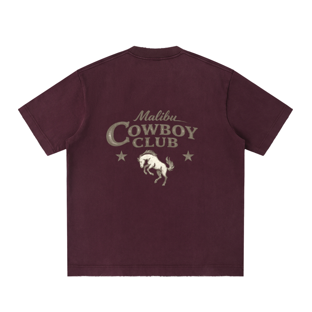 "Malibu Cowboy Club" Vintage Washed T-Shirt