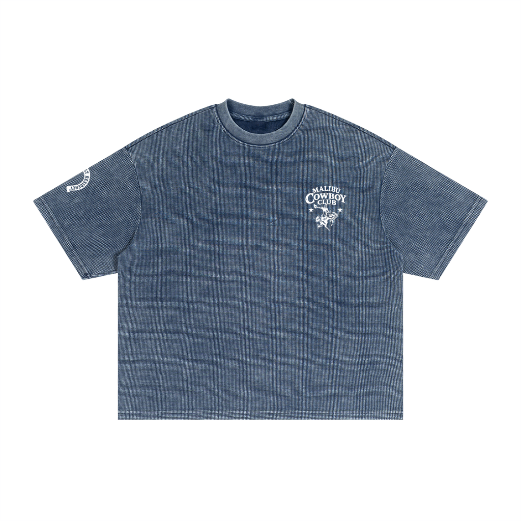 MALIBU COWBOY CLUB Waffle Boxy T-Shirt