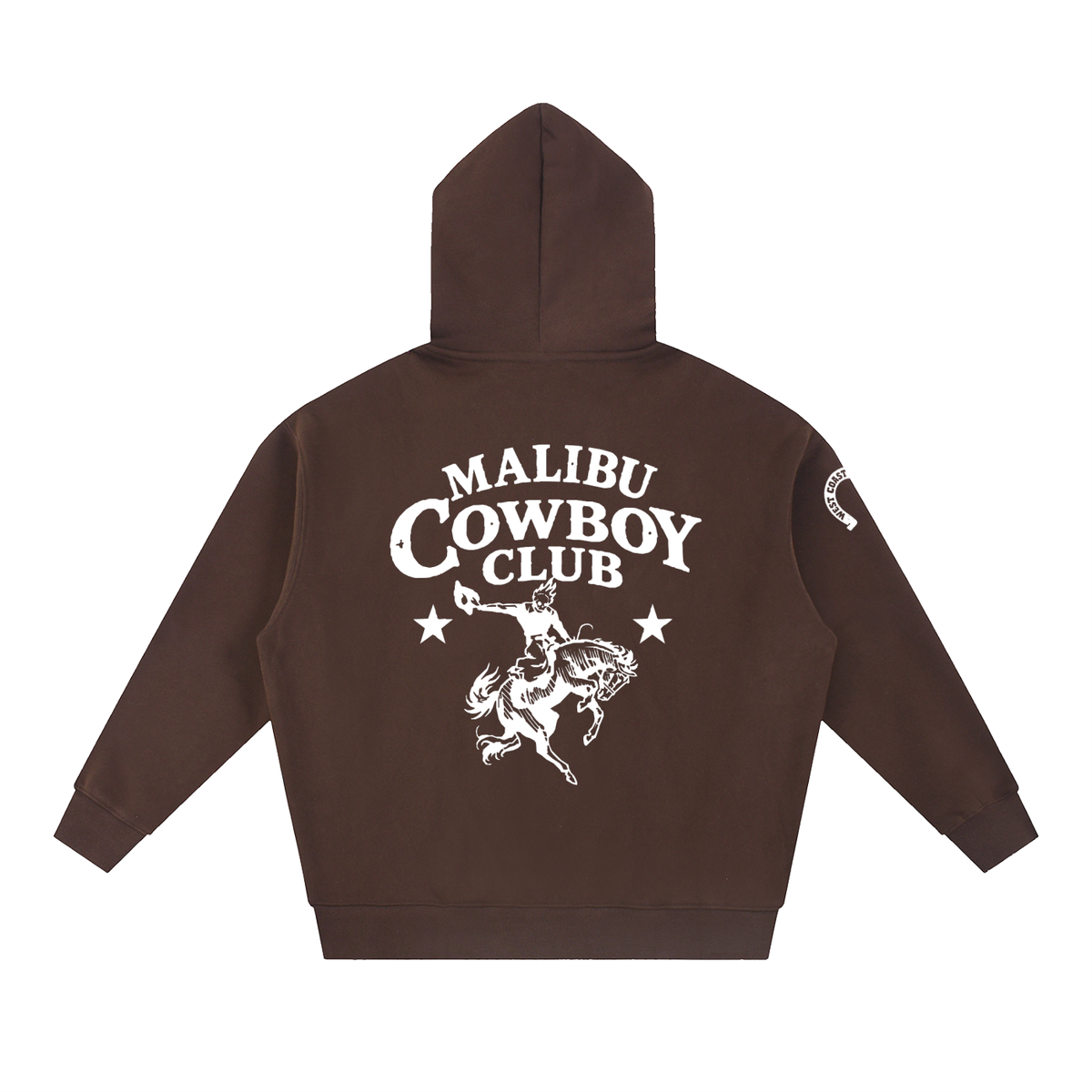 MALIBU COWBOY CLUB Oversized Boxy Zip-Up Hoodie