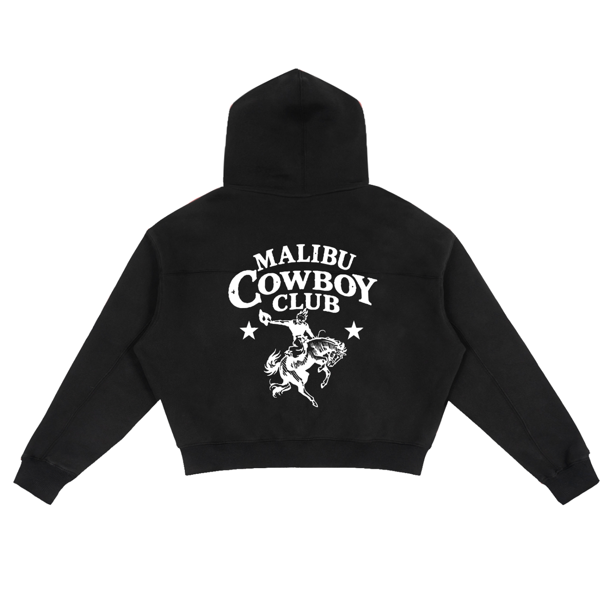 MALIBU COWBOY CLUB Zip-Up Boxy Hoodie