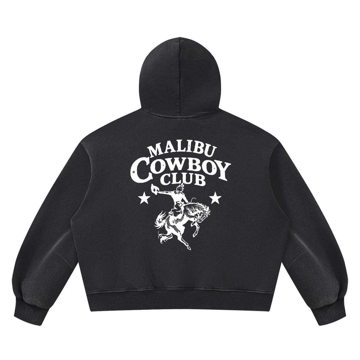 MALIBU COWBOY CLUB Boxy Fleece Hoodie