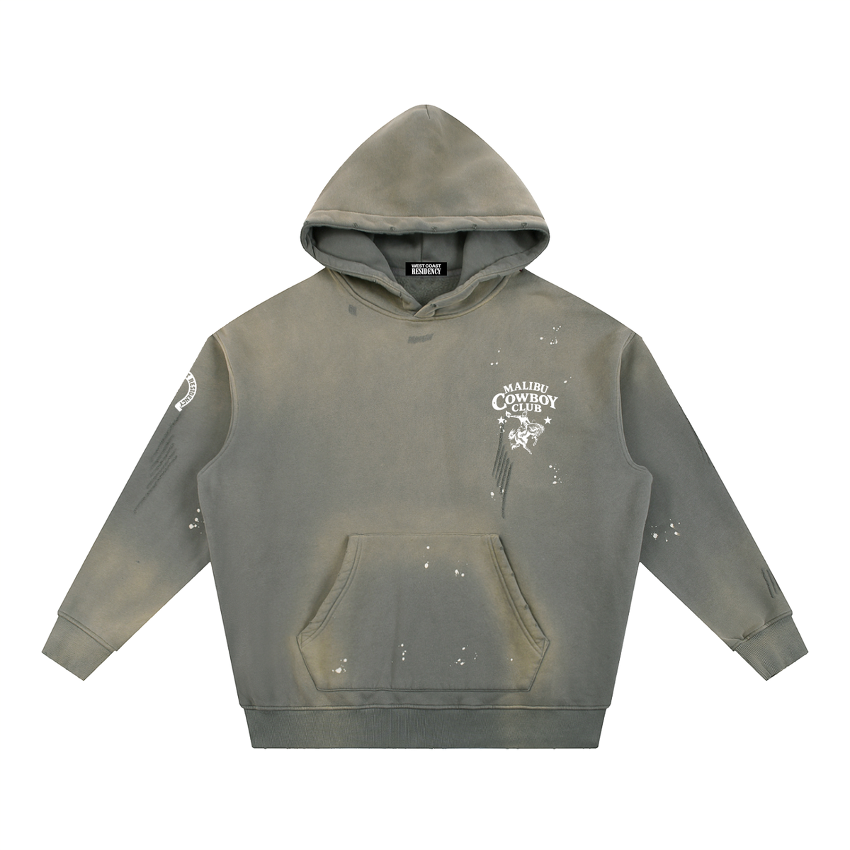 MALIBU COWBOY CLUB Frayed Fleece Hoodie