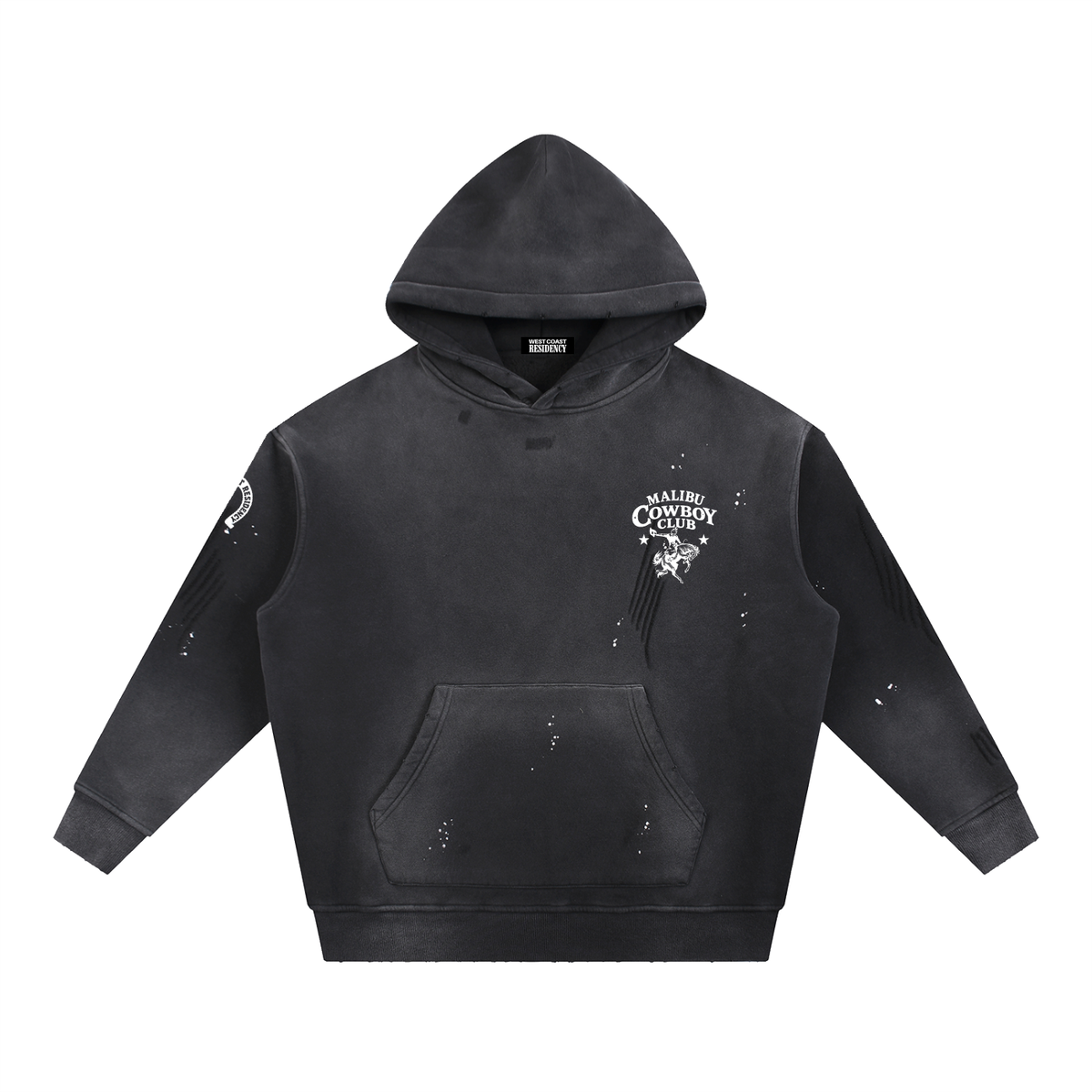MALIBU COWBOY CLUB Frayed Fleece Hoodie