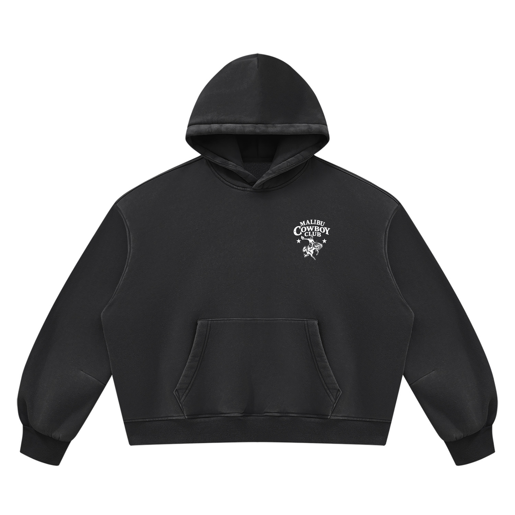 MALIBU COWBOY CLUB Boxy Fleece Hoodie