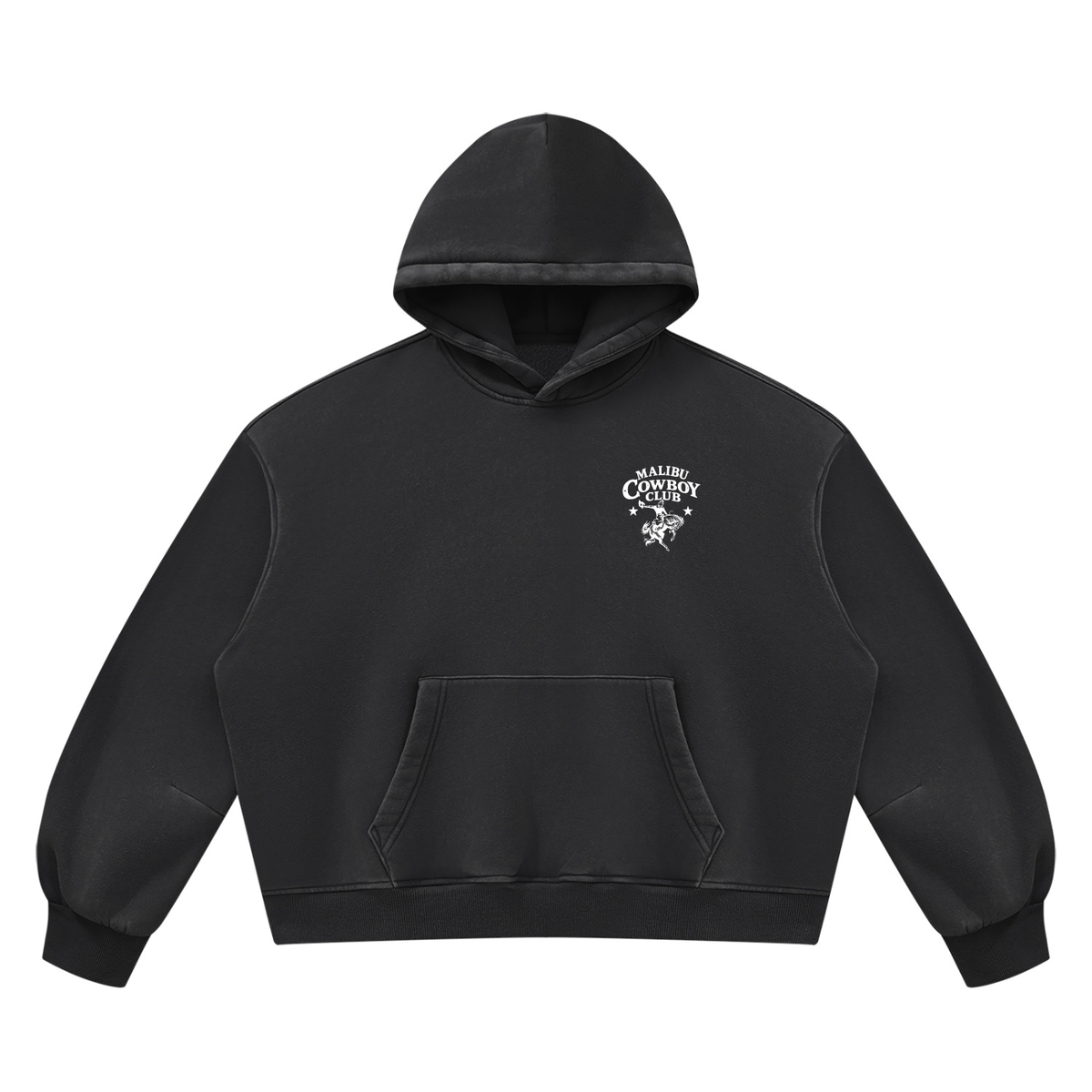 MALIBU COWBOY CLUB Boxy Fleece Hoodie