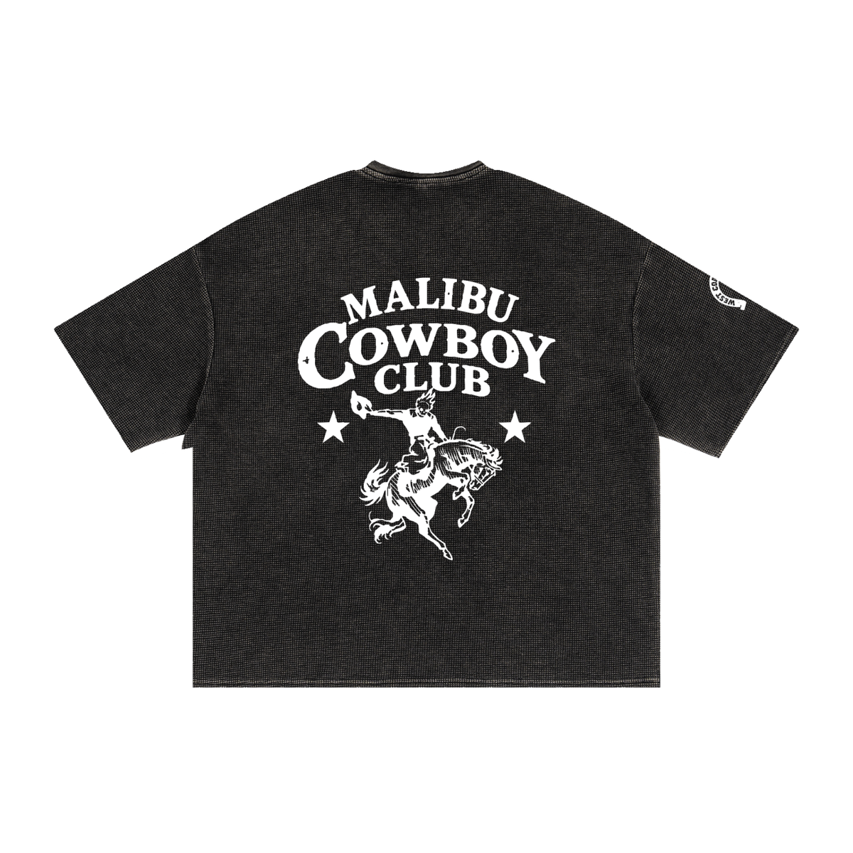 MALIBU COWBOY CLUB Waffle Boxy T-Shirt