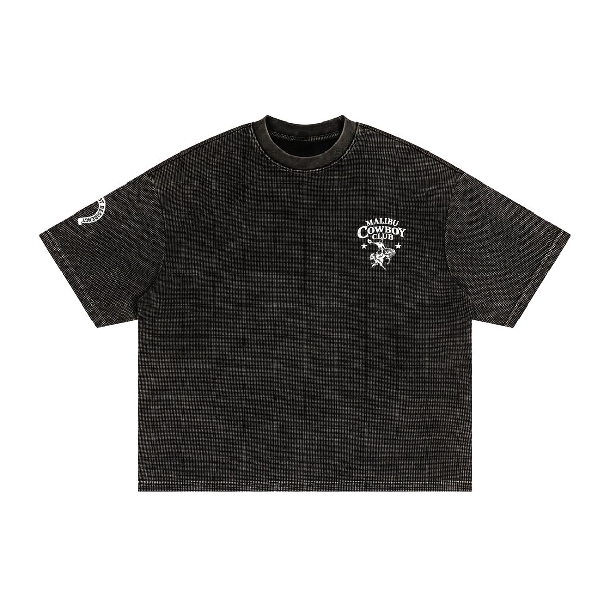 MALIBU COWBOY CLUB Waffle Boxy T-Shirt