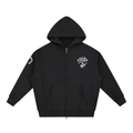 MALIBU COWBOY CLUB Oversized Boxy Zip-Up Hoodie