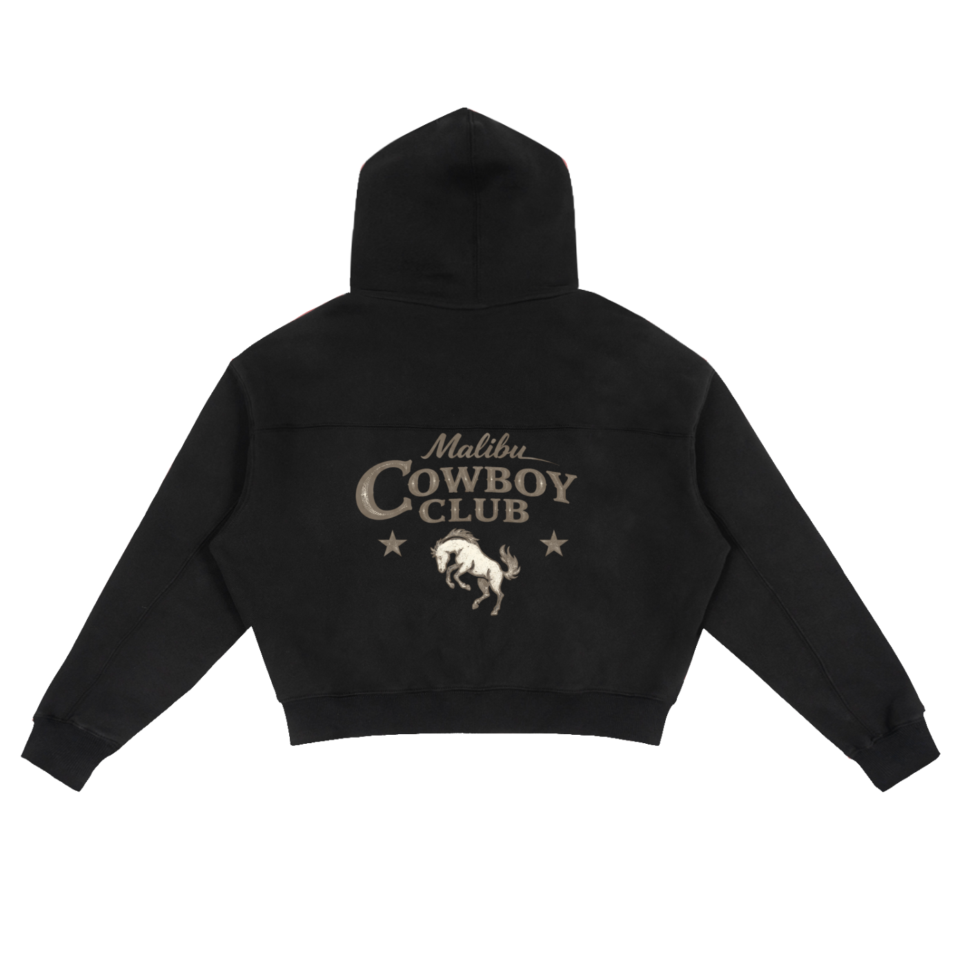 "MALIBU COWBOY CLUB" Zip-Up Hoodie