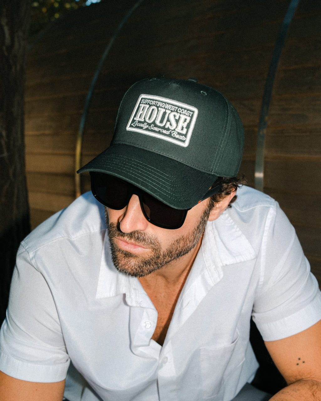 SUPPORTING WEST COAST HOUSE HAT [GREEN/CREAM]
