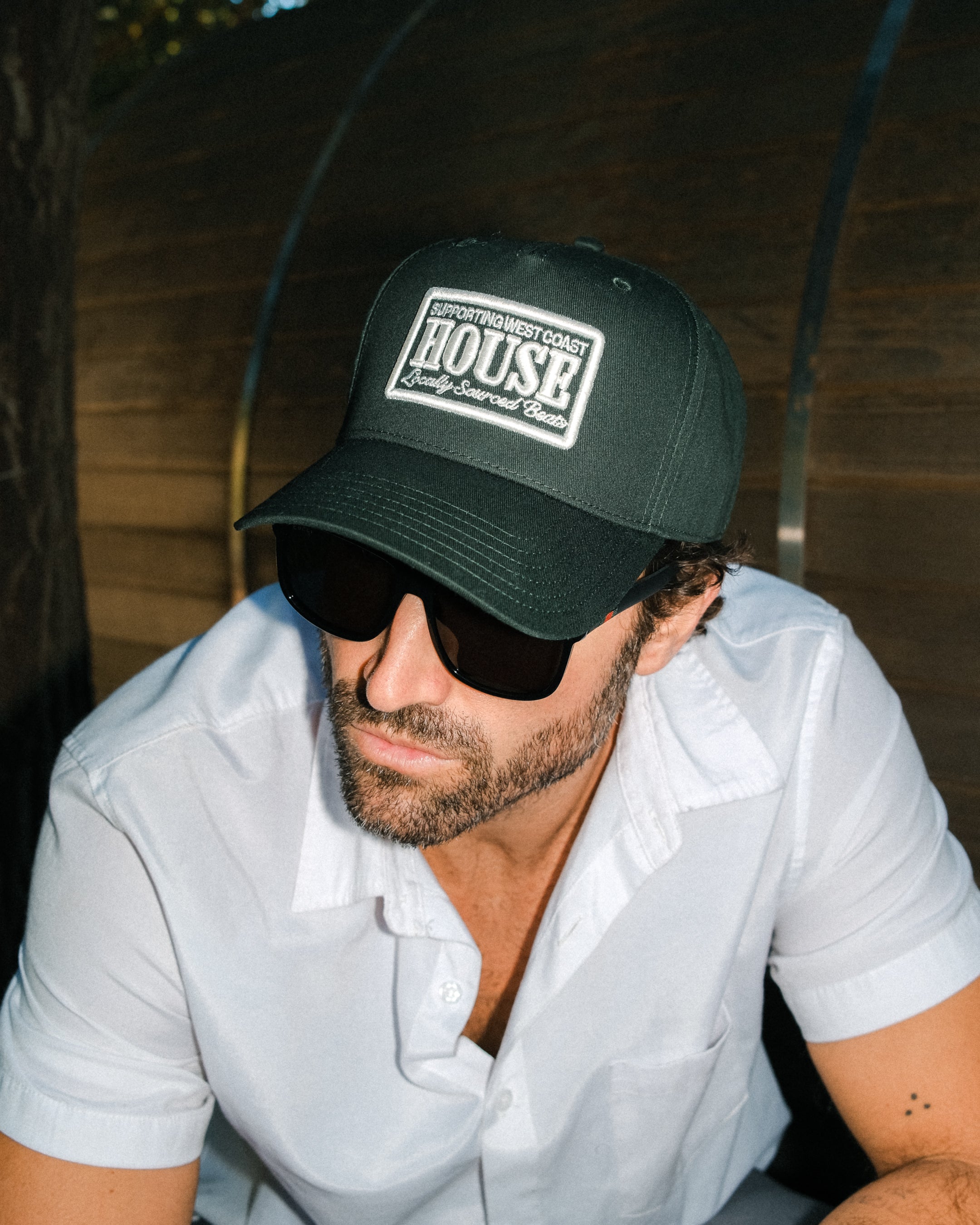 SUPPORTING WEST COAST HOUSE HAT [GREEN/CREAM]