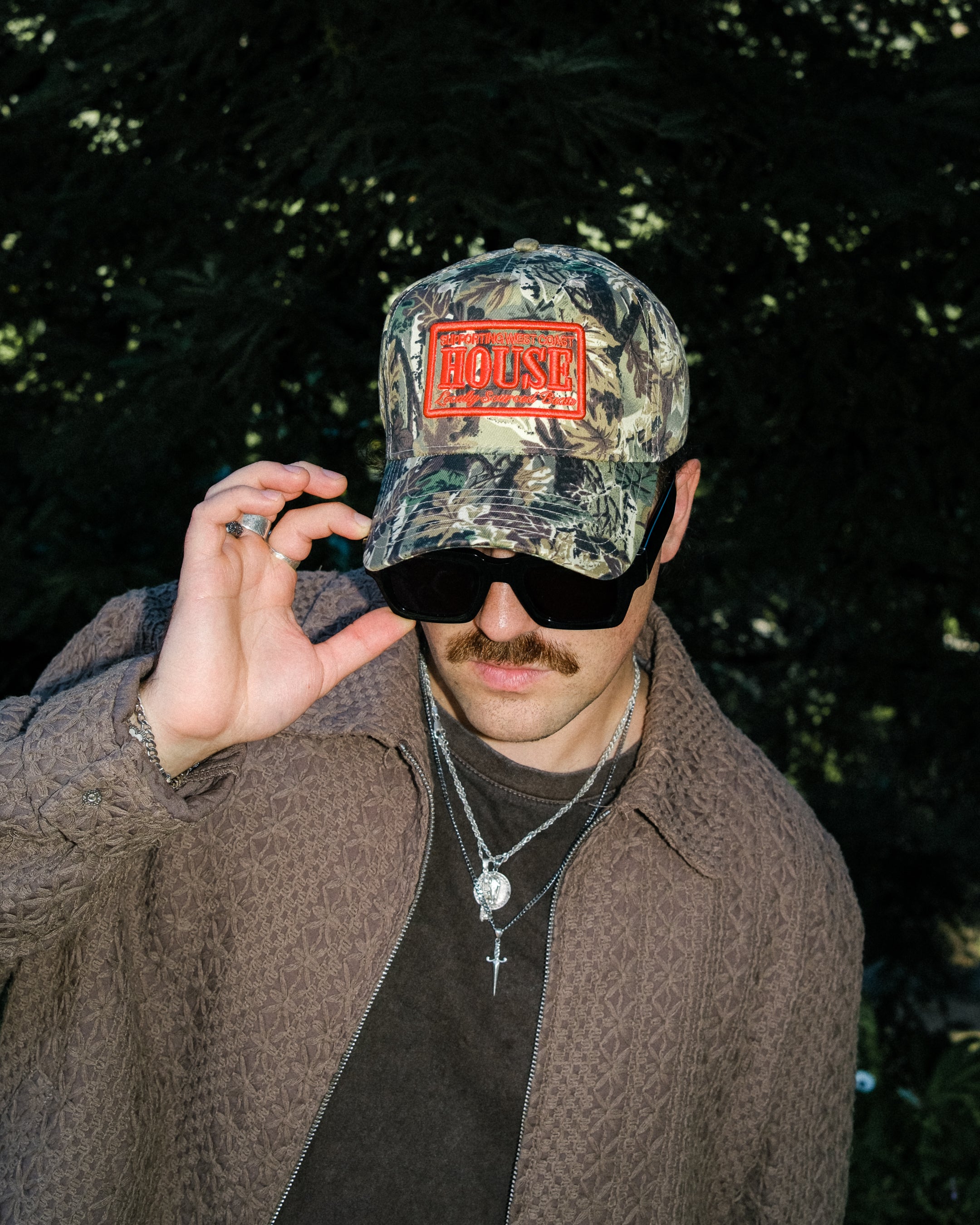 SUPPORTING WEST COAST HOUSE HAT [CAMO/ORANGE]