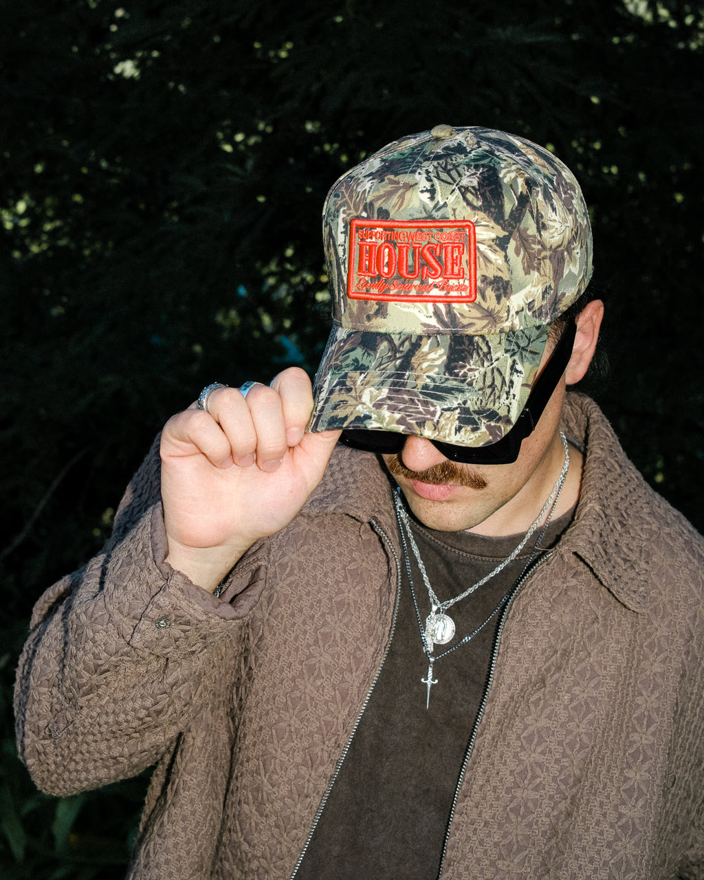 SUPPORTING WEST COAST HOUSE HAT [CAMO/ORANGE]
