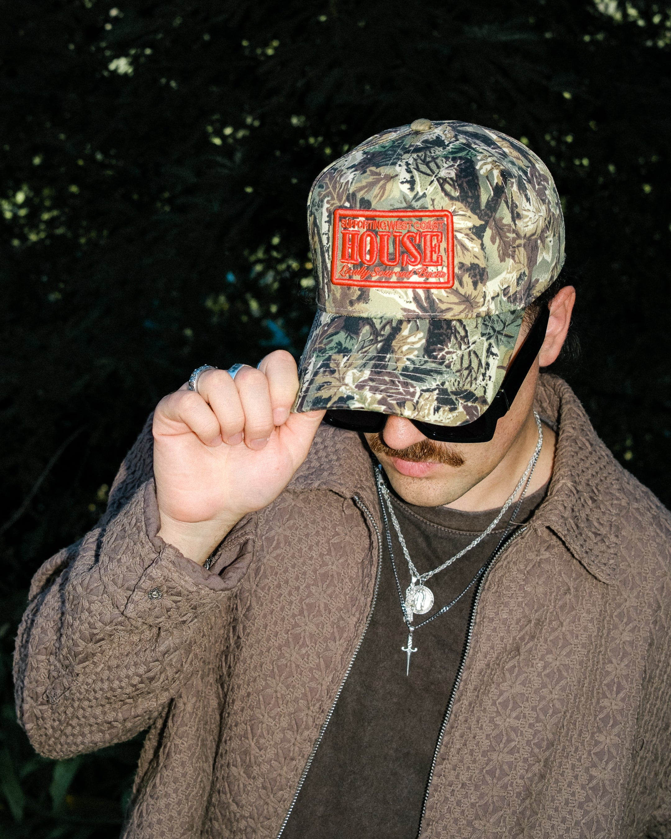 SUPPORTING WEST COAST HOUSE HAT [CAMO/ORANGE]