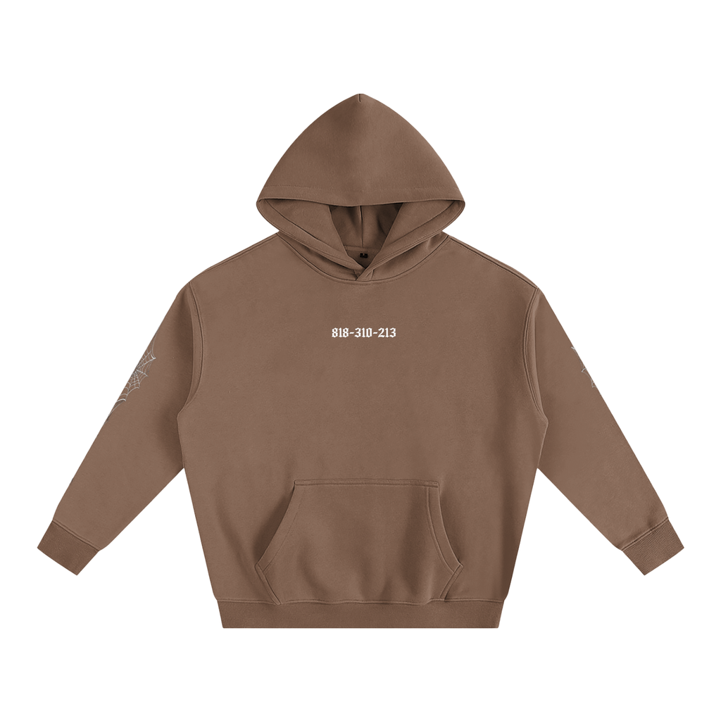"818-310-213" Oversize Fleeced Hoodie