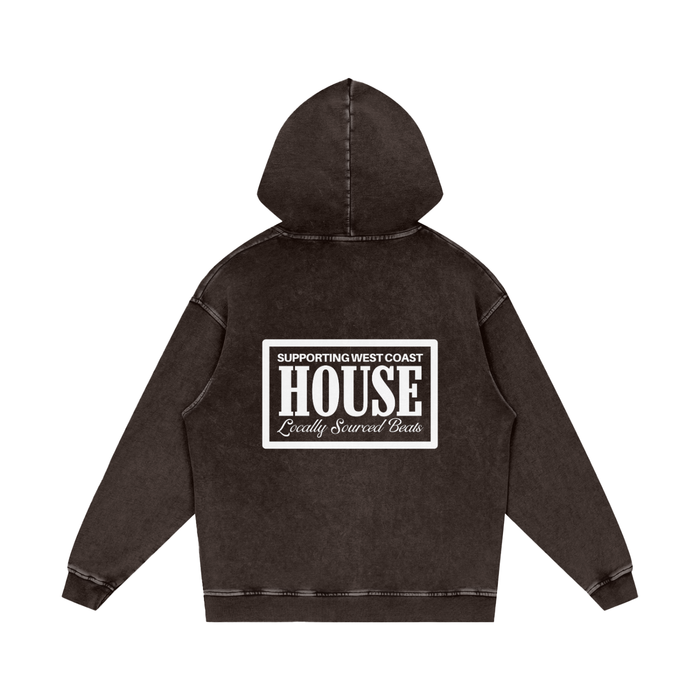 "WEST COAST RESIDENCY" Vintage Cotton Hoodie