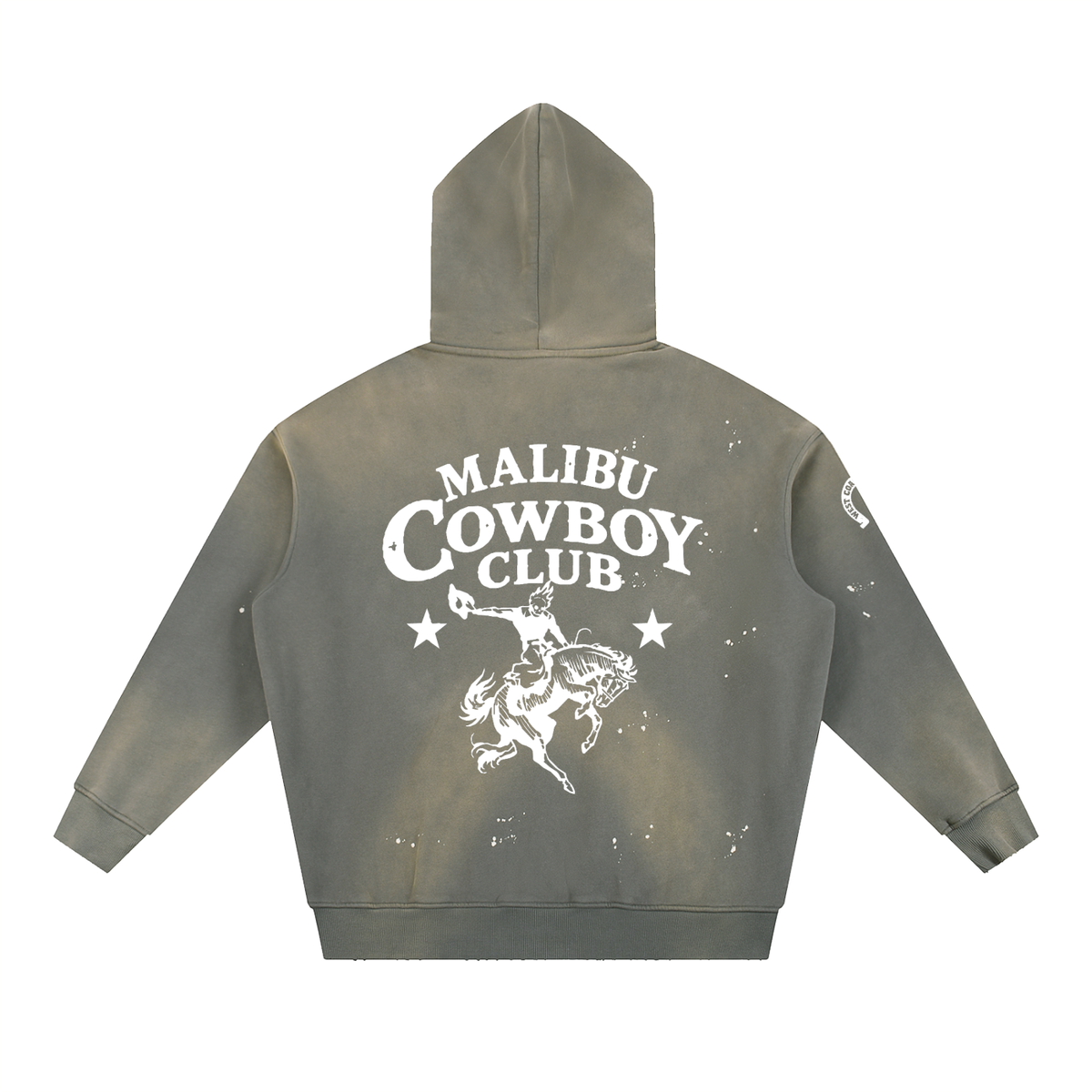 MALIBU COWBOY CLUB Frayed Fleece Hoodie
