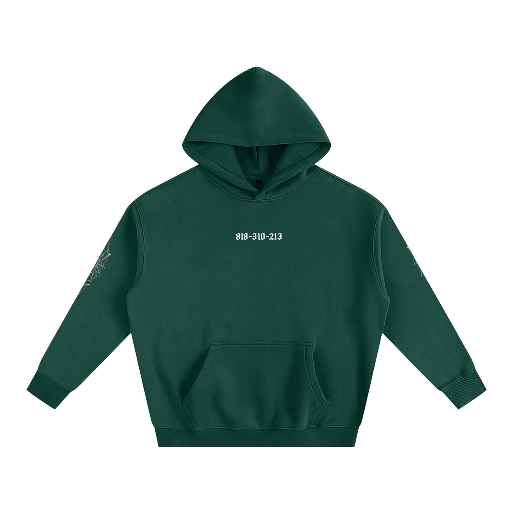 "818-310-213" Oversize Fleeced Hoodie