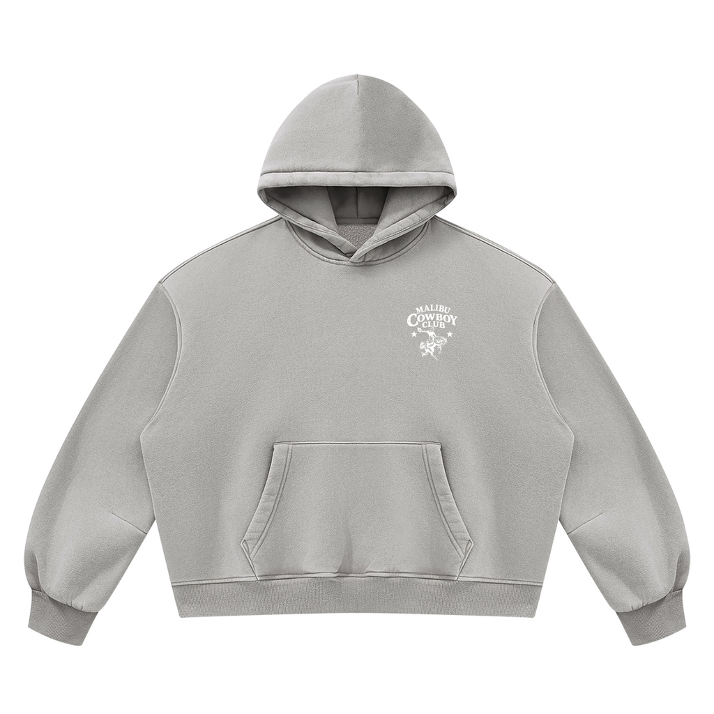 MALIBU COWBOY CLUB Boxy Fleece Hoodie