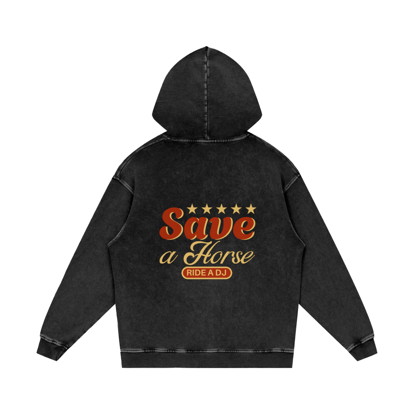 "SAVE A HORSE, RIDE A DJ" Vintage Cotton Hoodie