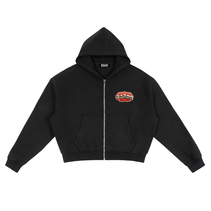 WCR HOUSE Zip-Up Boxy Hoodie